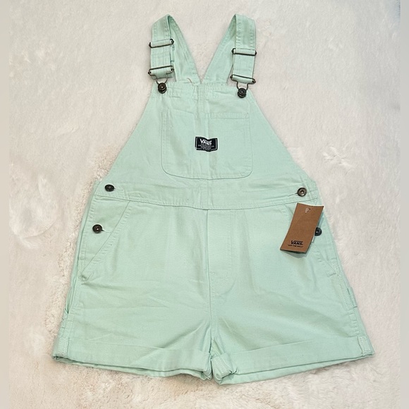 Vans Womens Ground Work Shortall. Clearly Aqua, Size XS - Picture 5 of 7